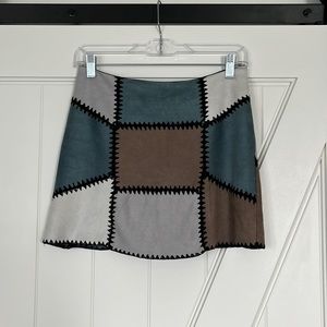 Gianni Bini Suede Multi color mini skirt